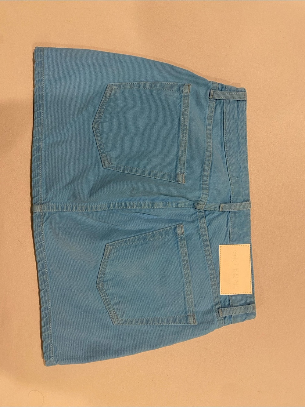 GRLFRND Light Blue Denim Mini Skirt